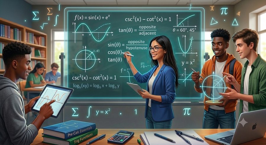 Pre-Calculus and Trigonometry tutoring session